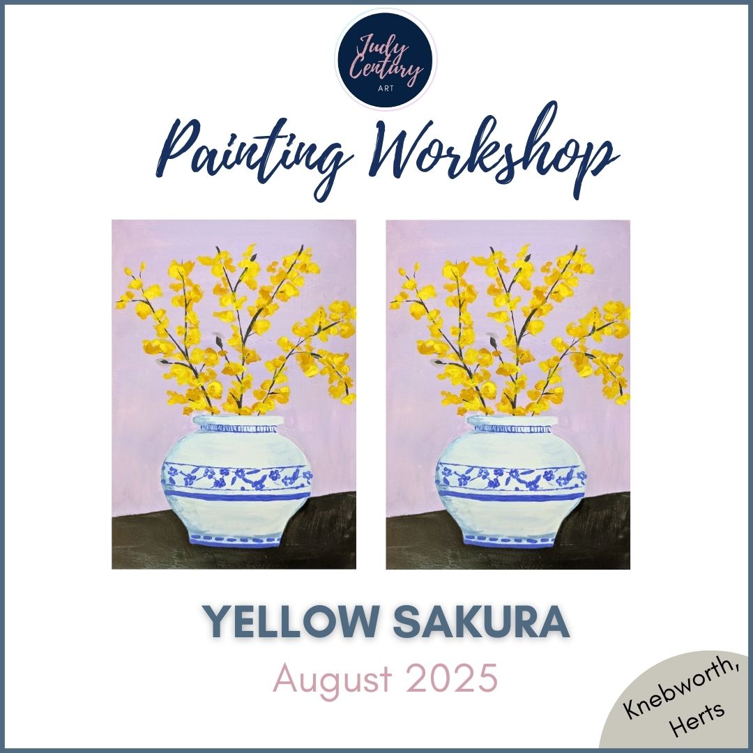YELLOW SAKURA - Painting Workshop at Odyssey Spa, Knebworth, Hertfordshire - Monday 18th AUGUST 2025, 10am