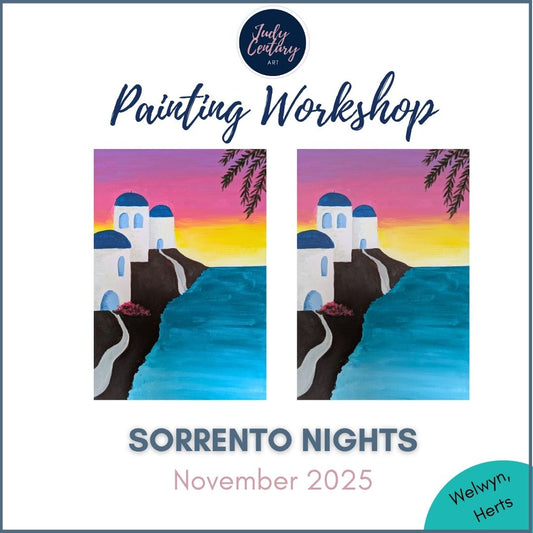 SORRENTO NIGHTS - Painting Workshop at Megan's Restaurant, Hertfordshire - Wednesday 5th NOVEMBER 2025, 10am
