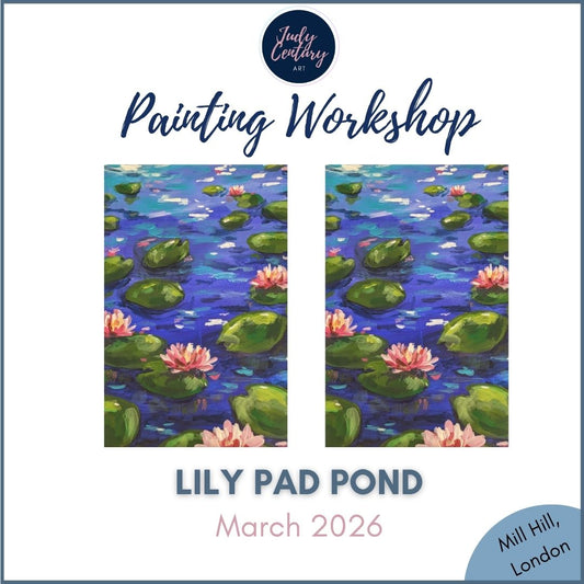 LILY PAD POND - Painting Workshop at Three Hammers Pub, Mill Hill, London - Tuesday 3rd MARCH 2026, 7.30pm