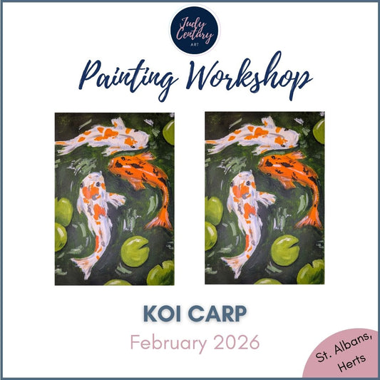 KOI CARP - Painting Workshop at The Three Hammers, St. Albans, Herts - Thursday 12th FEBRUARY 2026, 7.30pm