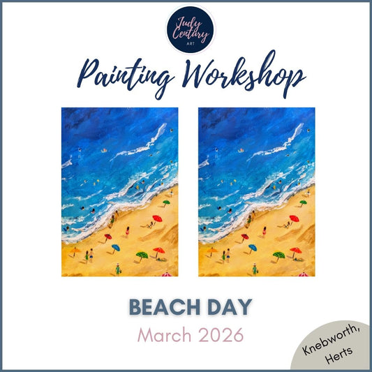 BEACH DAY - Painting Workshop at Odyssey Spa, Knebworth - Monday 16th MARCH 2026, 10am
