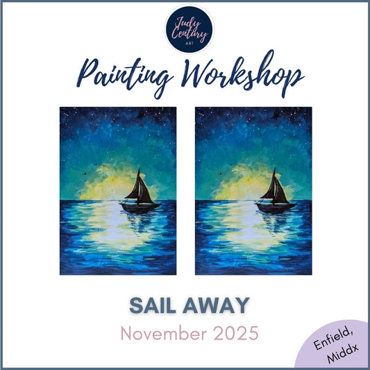 SAIL AWAY - Painting Workshop at Eden Bar, Enfield, Middlesex - Thursday 20th NOVEMBER 2025, 7.30pm