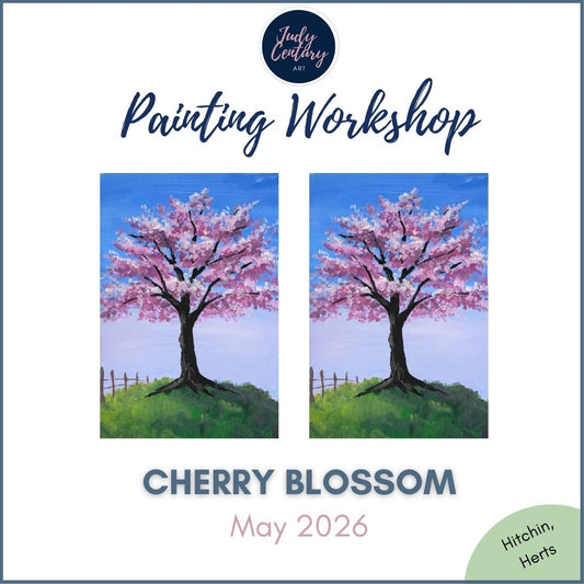 CHERRY BLOSSOM - Painting Workshop at The Glasshouse, Hitchin, Hertfordshire - Monday 18th MAY 2026, 7.30pm