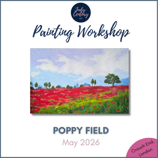 POPPY FIELD - Painting Workshop at Kids n' Joy Café, Crouch End, London - Wednesday 13th MAY 2026, 10am