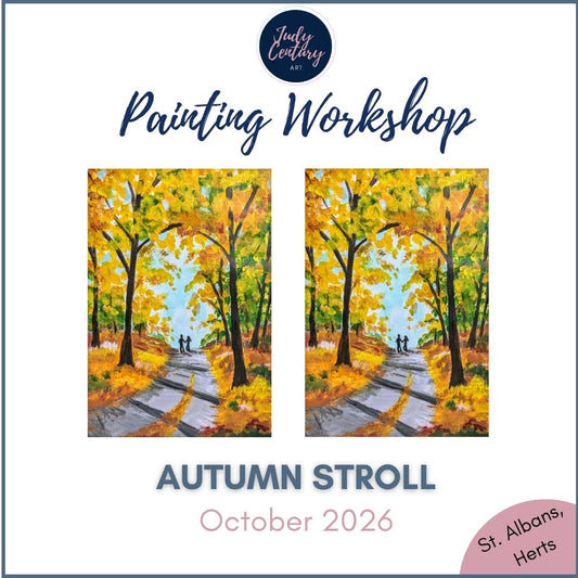 AUTUMN STROLL - Painting Workshop at The Three Hammers, St. Albans, Hertfordshire - Tuesday 20th OCTOBER 2026, 7.30pm