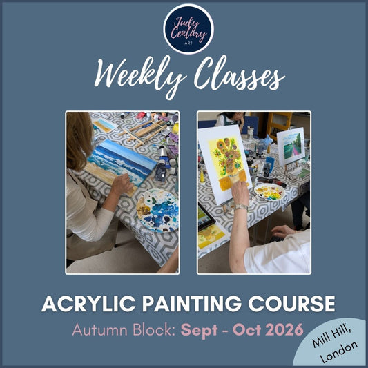 WEEKLY ACRYLIC PAINTING CLASSES - THURSDAY Morning Course - 7 week Autumn block (Sept - Oct 26) - The Eversfield Centre, Mill Hill, London