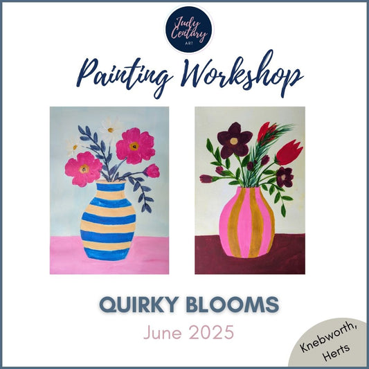 QUIRKY BLOOMS - Painting Workshop at Odyssey Spa, Knebworth, Hertfordshire - Monday 15th JUNE 2026, 10am