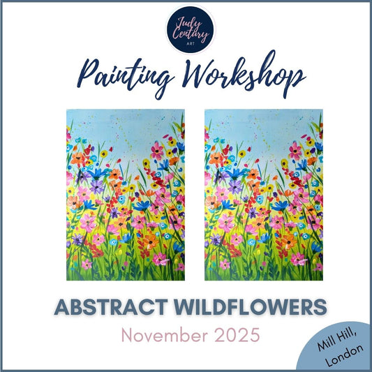 ABSTRACT WILDFLOWERS - Painting Workshop at Three Hammers Mill Hill, London - Tuesday 4th NOVEMBER 2025, 7.30pm