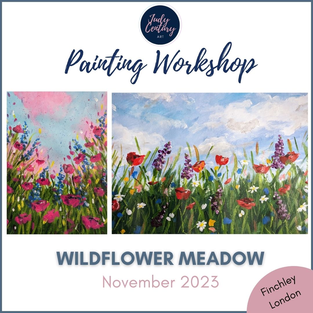 WILDFLOWER MEADOW - Painting Workshop at The Catcher in The Rye Pub, Finchley, London - 28th NOVEMBER 2023