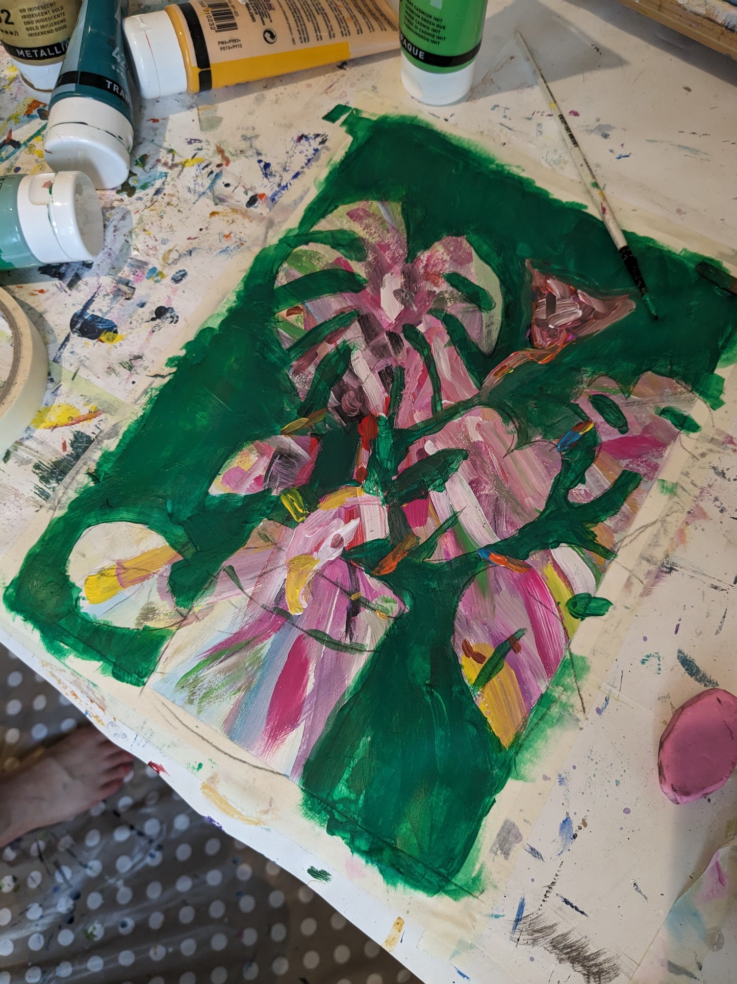 PAINTING WITH PATTERN - Painting Workshop at The Catcher in The Rye Pub, Finchley, London - 7th November 2023