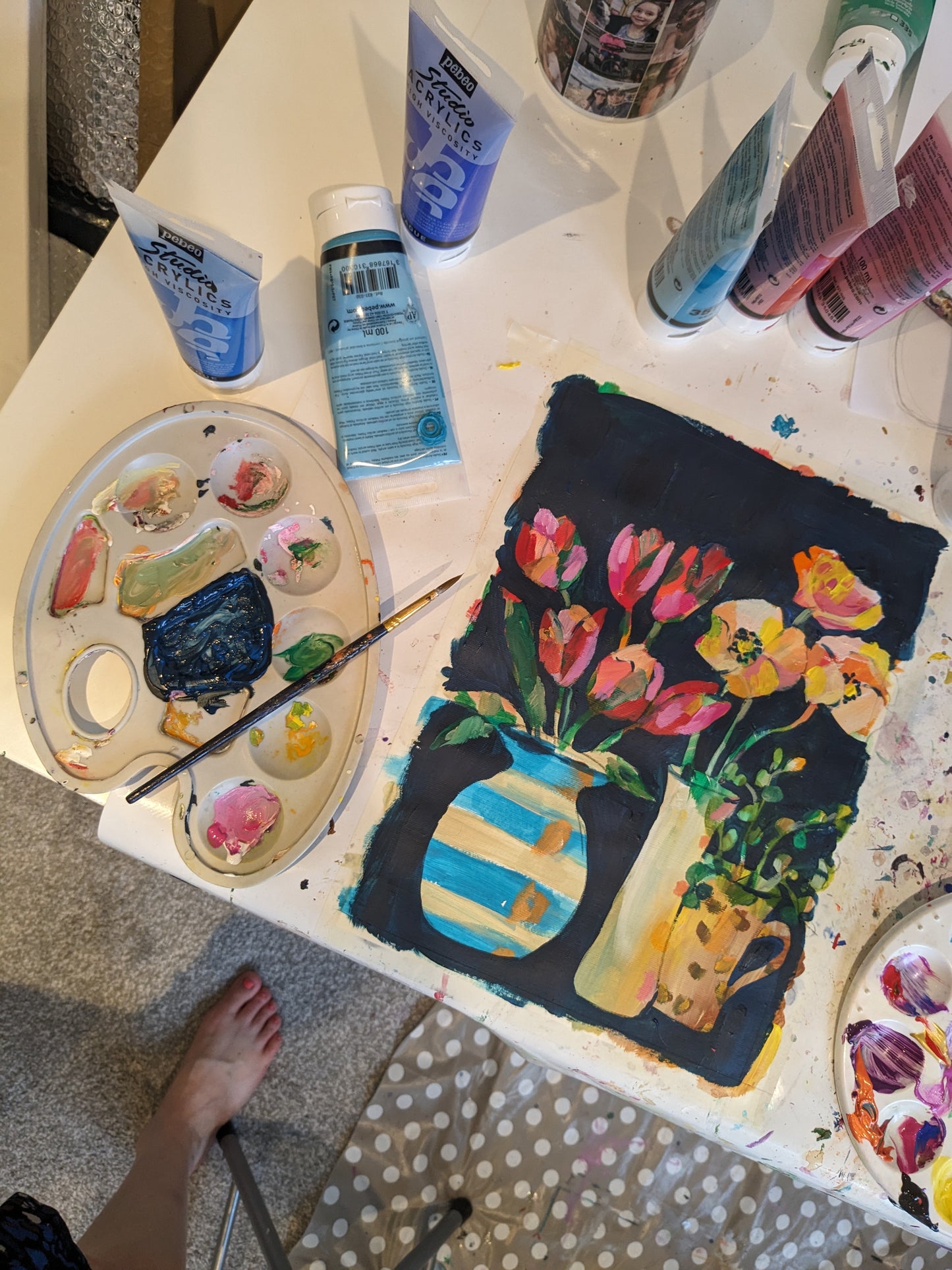 PAINTING WITH PATTERN - Painting Workshop at The Catcher in The Rye Pub, Finchley, London - 7th November 2023