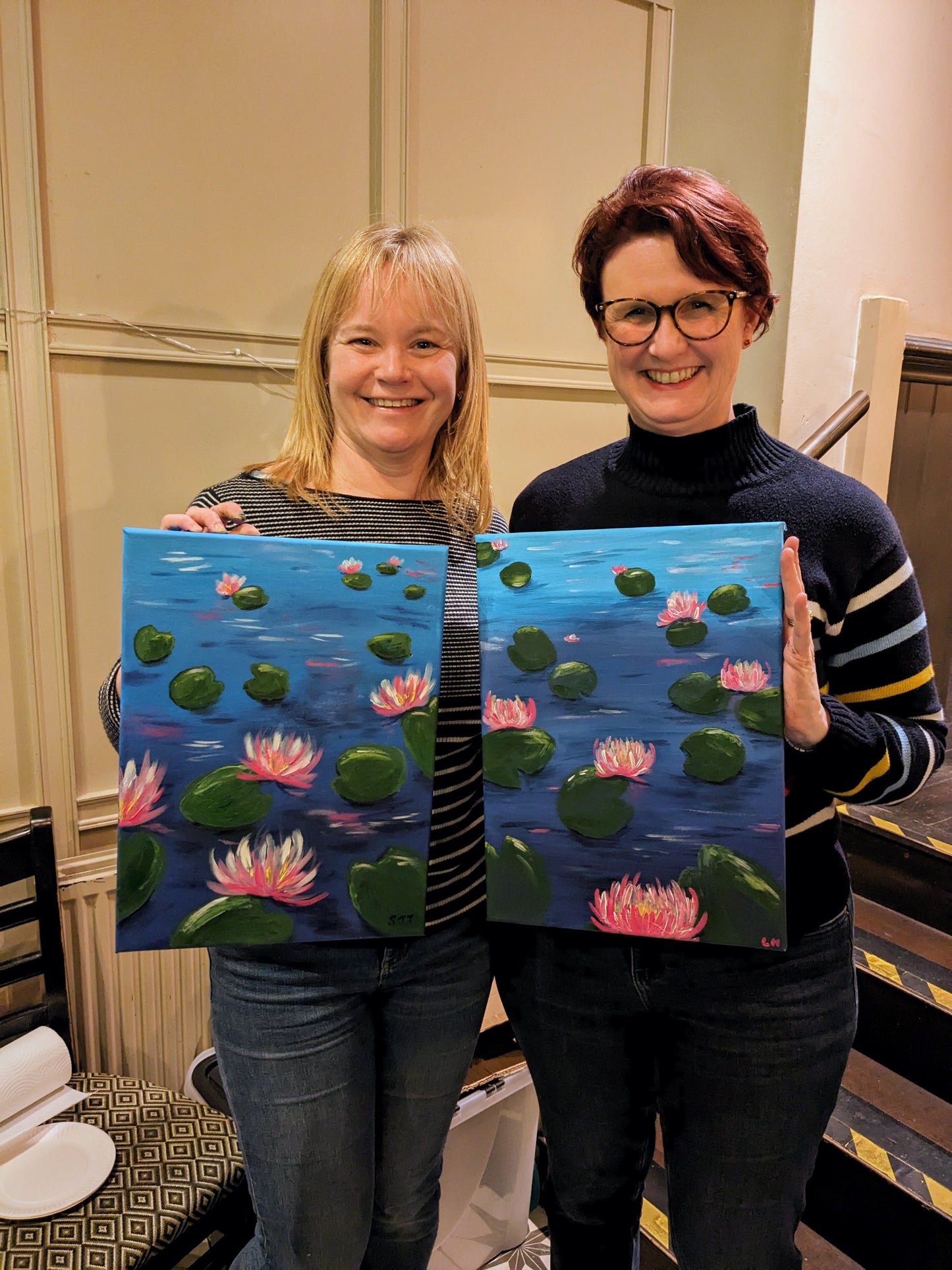 LILY PAD POND - Painting Workshop at Three Hammers Pub, Mill Hill, London - Tuesday 3rd MARCH 2026, 7.30pm