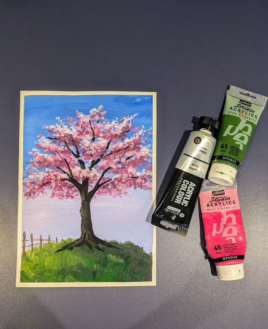 CHERRY BLOSSOM - Painting Workshop at The Glasshouse, Hitchin, Hertfordshire - Monday 18th MAY 2026, 7.30pm