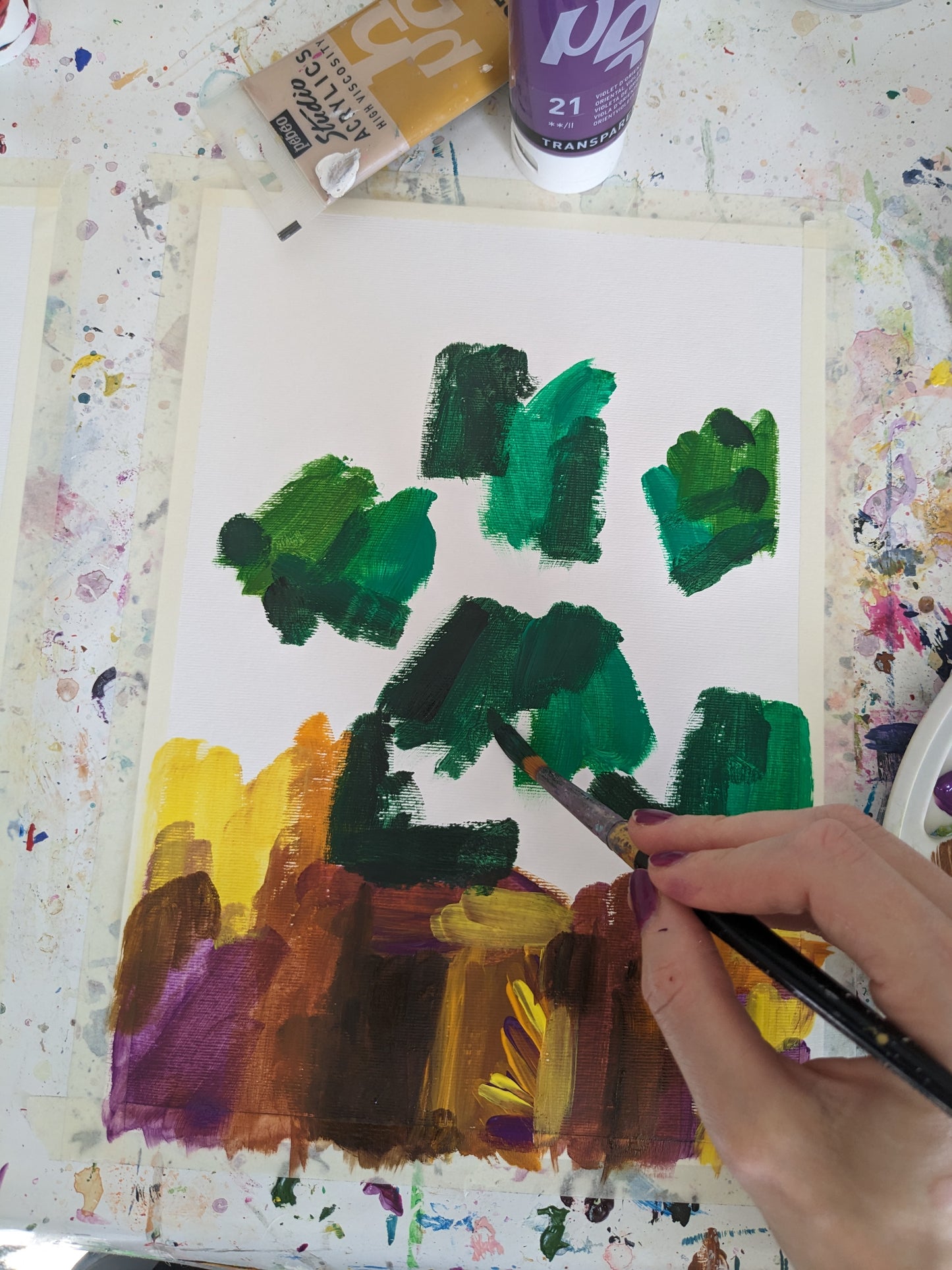 PAINTING WITH PATTERN - Painting Workshop at The Catcher in The Rye Pub, Finchley, London - 7th November 2023