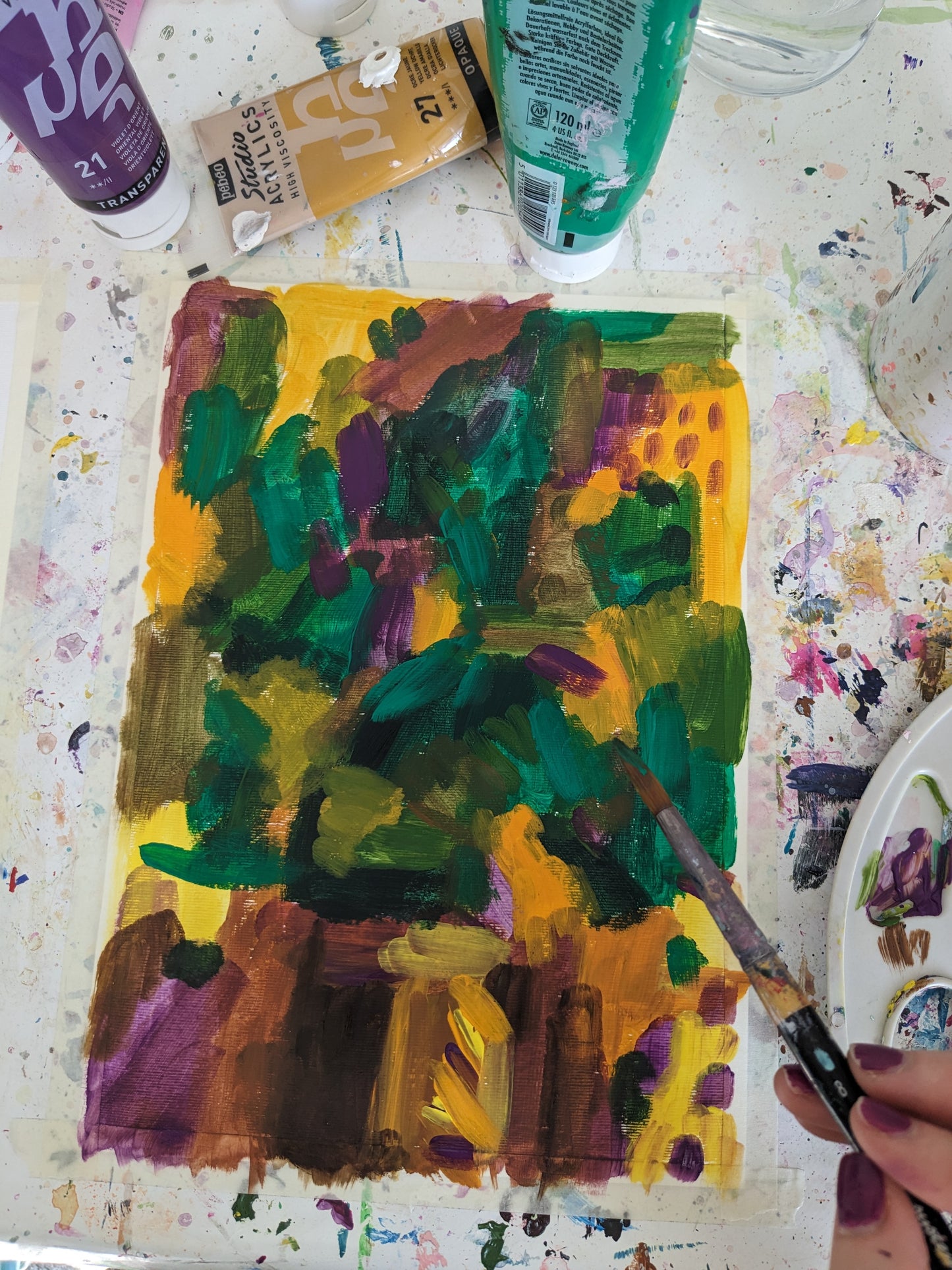 PAINTING WITH PATTERN - Painting Workshop at The Catcher in The Rye Pub, Finchley, London - 7th November 2023