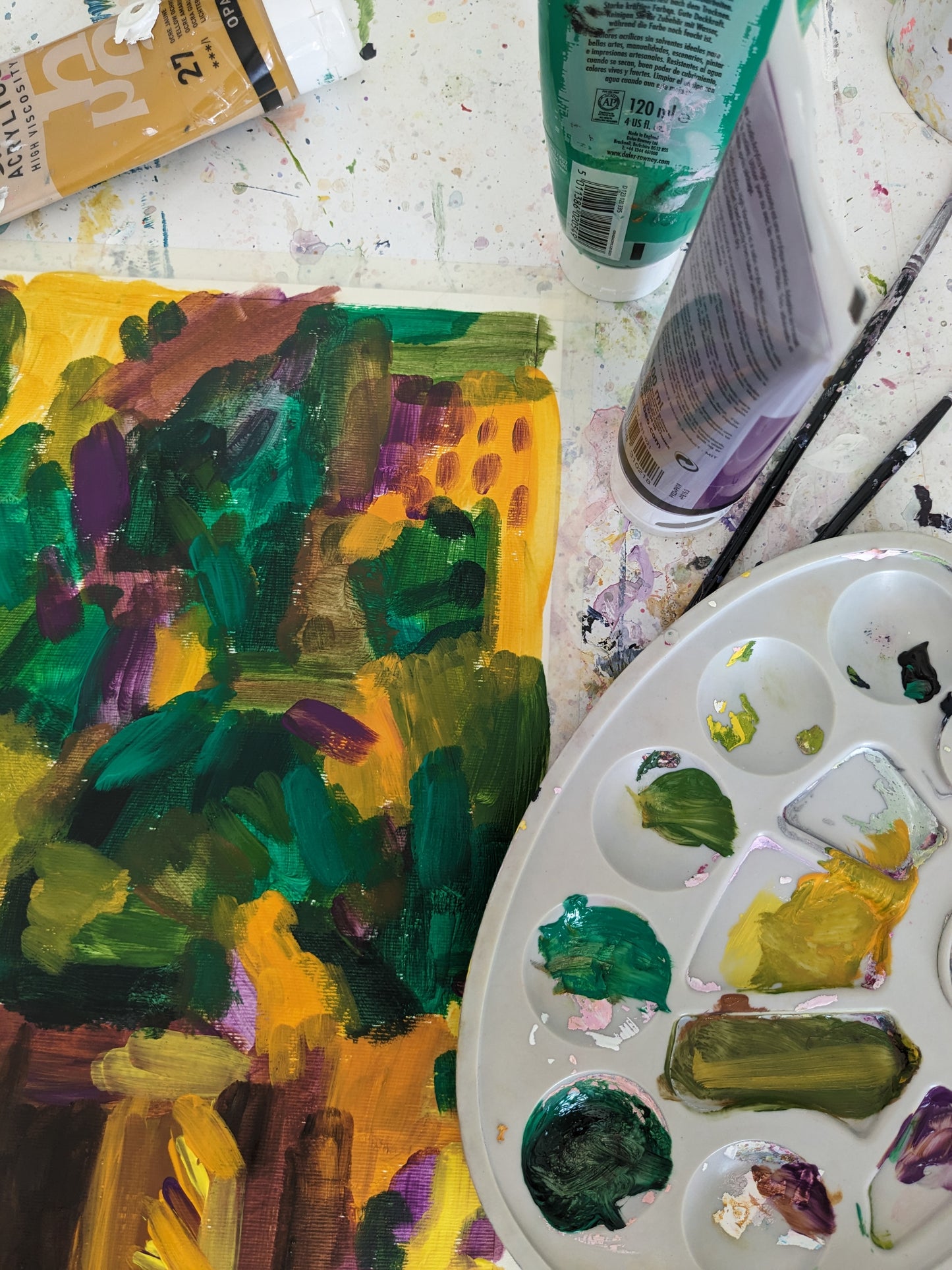 PAINTING WITH PATTERN - Painting Workshop at The Catcher in The Rye Pub, Finchley, London - 7th November 2023
