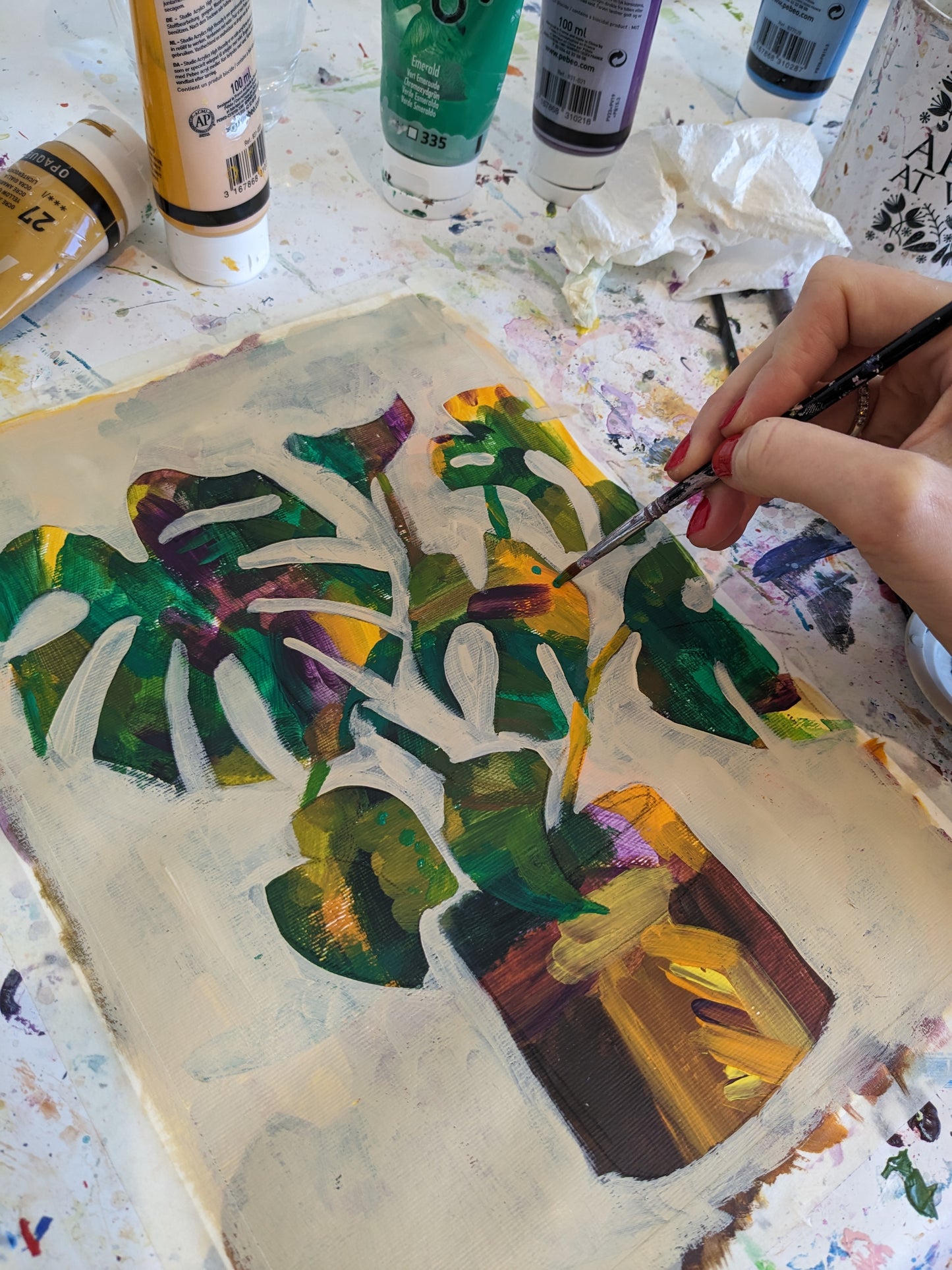 PAINTING WITH PATTERN - Painting Workshop at The Catcher in The Rye Pub, Finchley, London - 7th November 2023