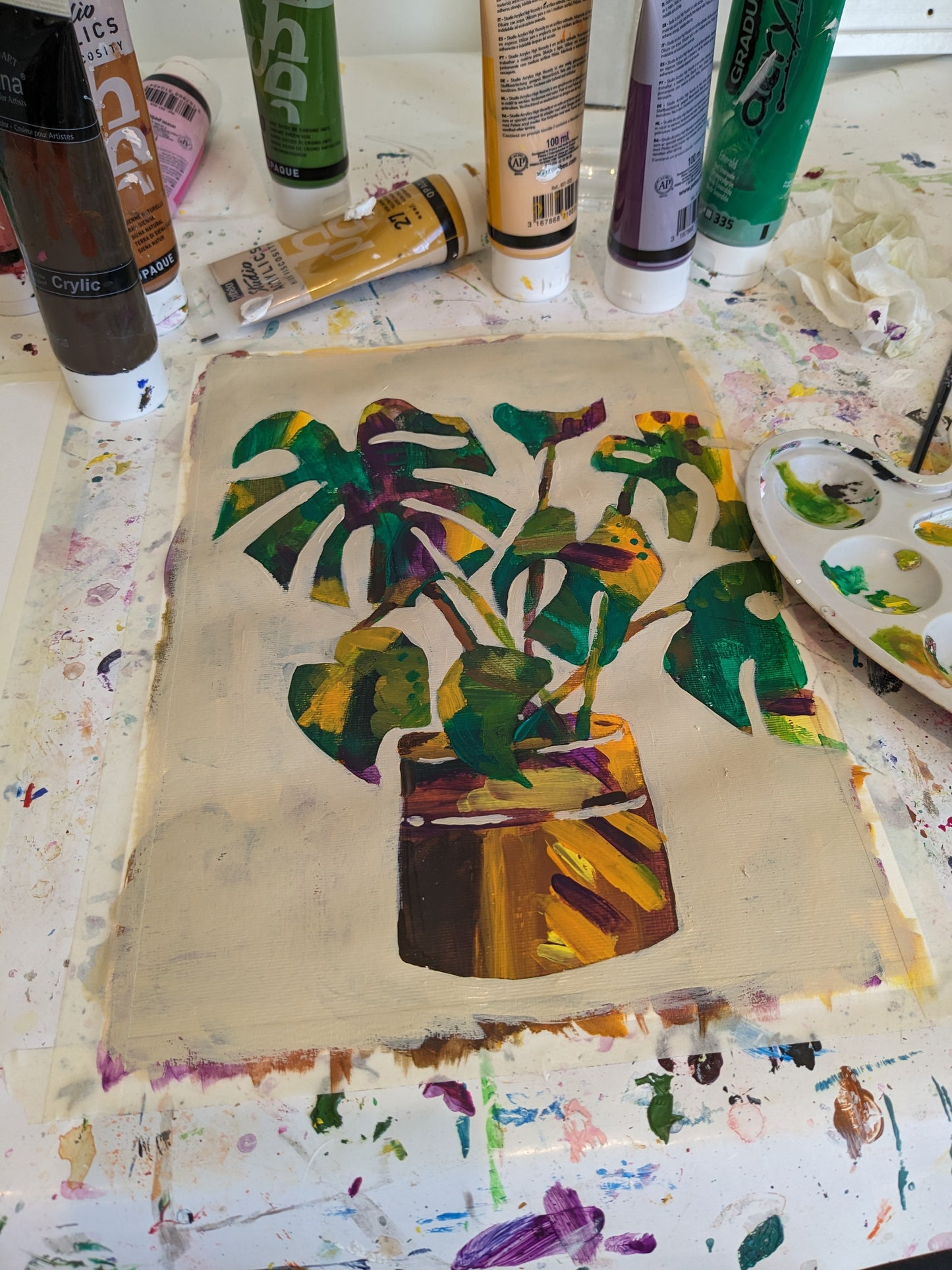 PAINTING WITH PATTERN - Painting Workshop at The Catcher in The Rye Pub, Finchley, London - 7th November 2023