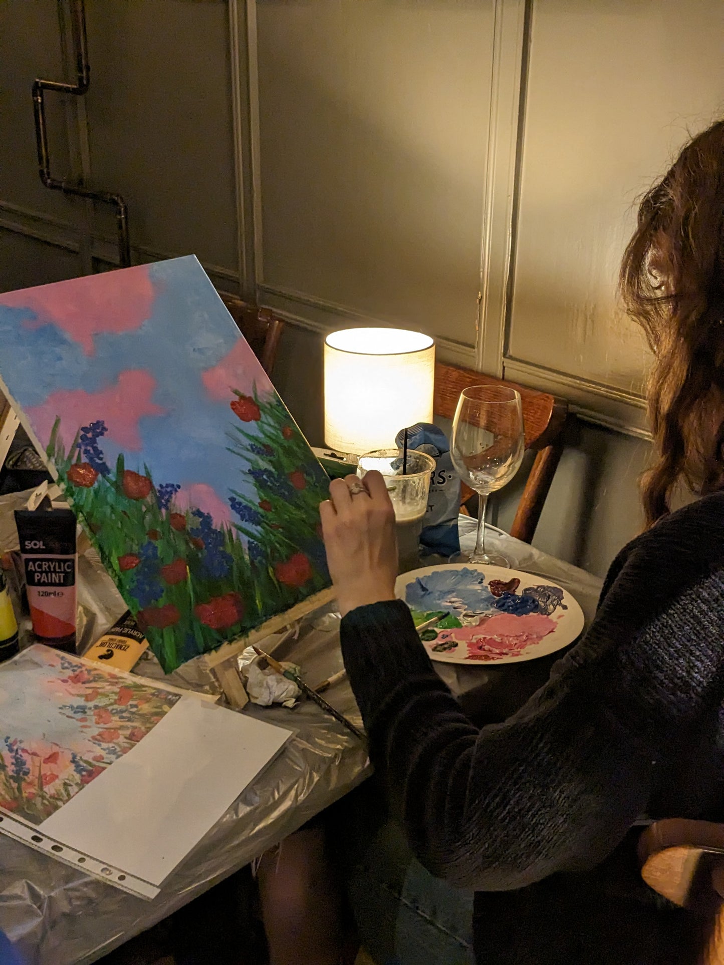 WILDFLOWER MEADOW - Painting Workshop at The Howard Centre, Welwyn, Herts - 14th DECEMBER 2023
