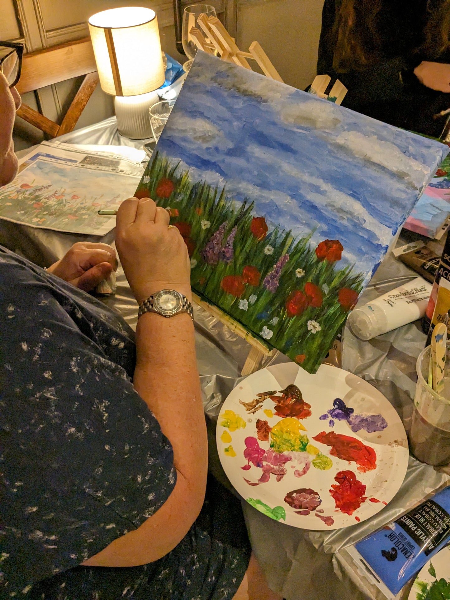 WILDFLOWER MEADOW - Painting Workshop at The Howard Centre, Welwyn, Herts - 14th DECEMBER 2023