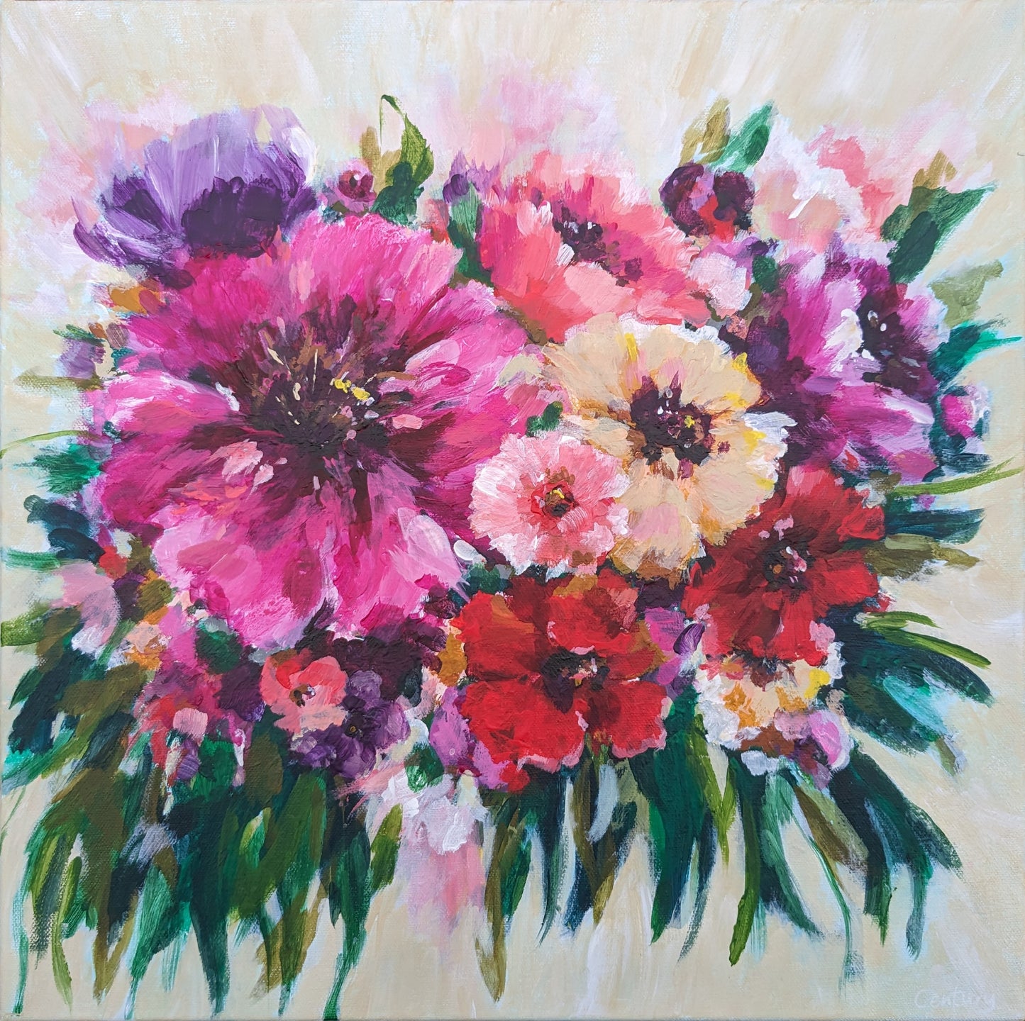 Bursting Blooms II (40x40cm)