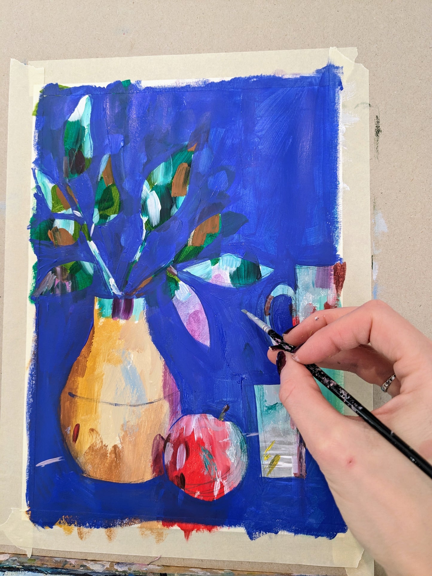 PAINTING WITH PATTERN - Painting workshop at The Howard Centre, Welwyn Garden City, Herts - 18th January 2024