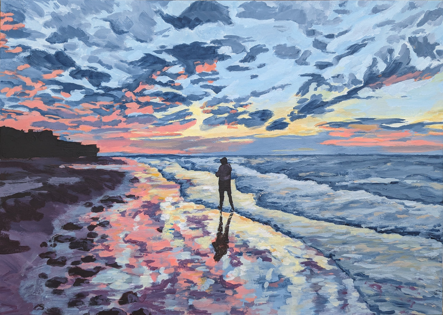 Sunset at the Beach (60x42cm)