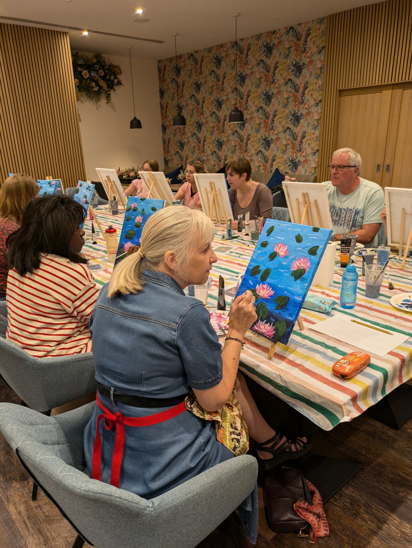 LILY PAD POND - Painting Workshop at Three Hammers Pub, Mill Hill, London - Tuesday 3rd MARCH 2026, 7.30pm