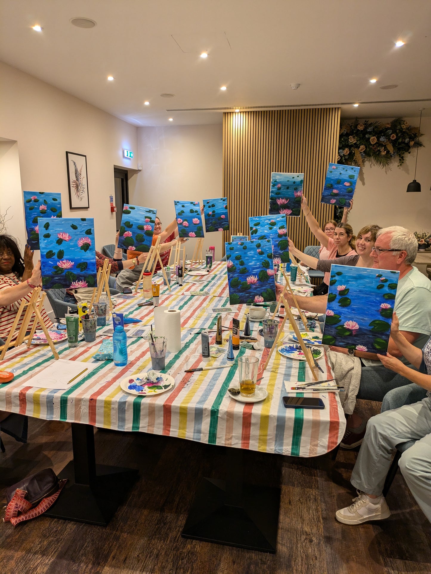 LILY PAD POND - Painting Workshop at Three Hammers Pub, Mill Hill, London - Tuesday 3rd MARCH 2026, 7.30pm