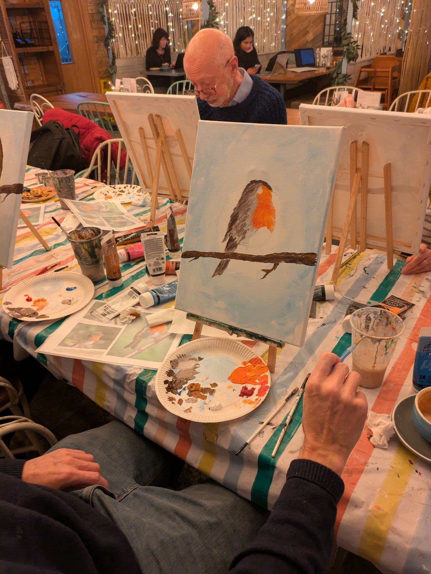 ROBIN RED BREAST - Painting Workshop at The Odyssey Spa, Knebworth, Hertfordshire - Monday 8th December 2024, 10am