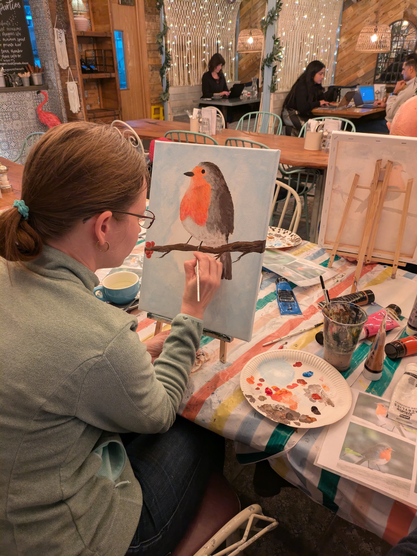 ROBIN RED BREAST - Painting Workshop at The Odyssey Spa, Knebworth, Hertfordshire - Monday 8th December 2024, 10am