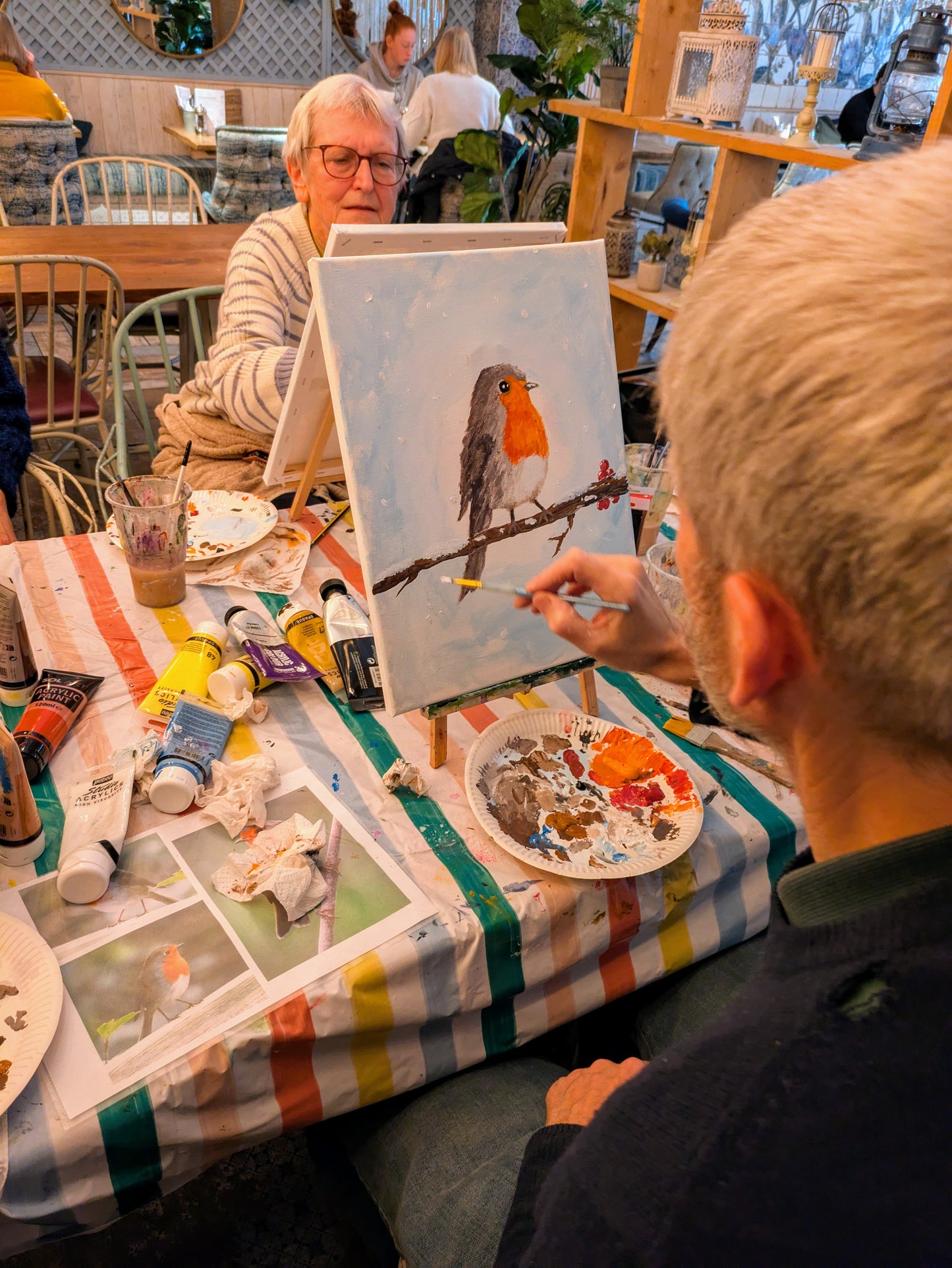 ROBIN RED BREAST - Painting Workshop at The Odyssey Spa, Knebworth, Hertfordshire - Monday 8th December 2024, 10am