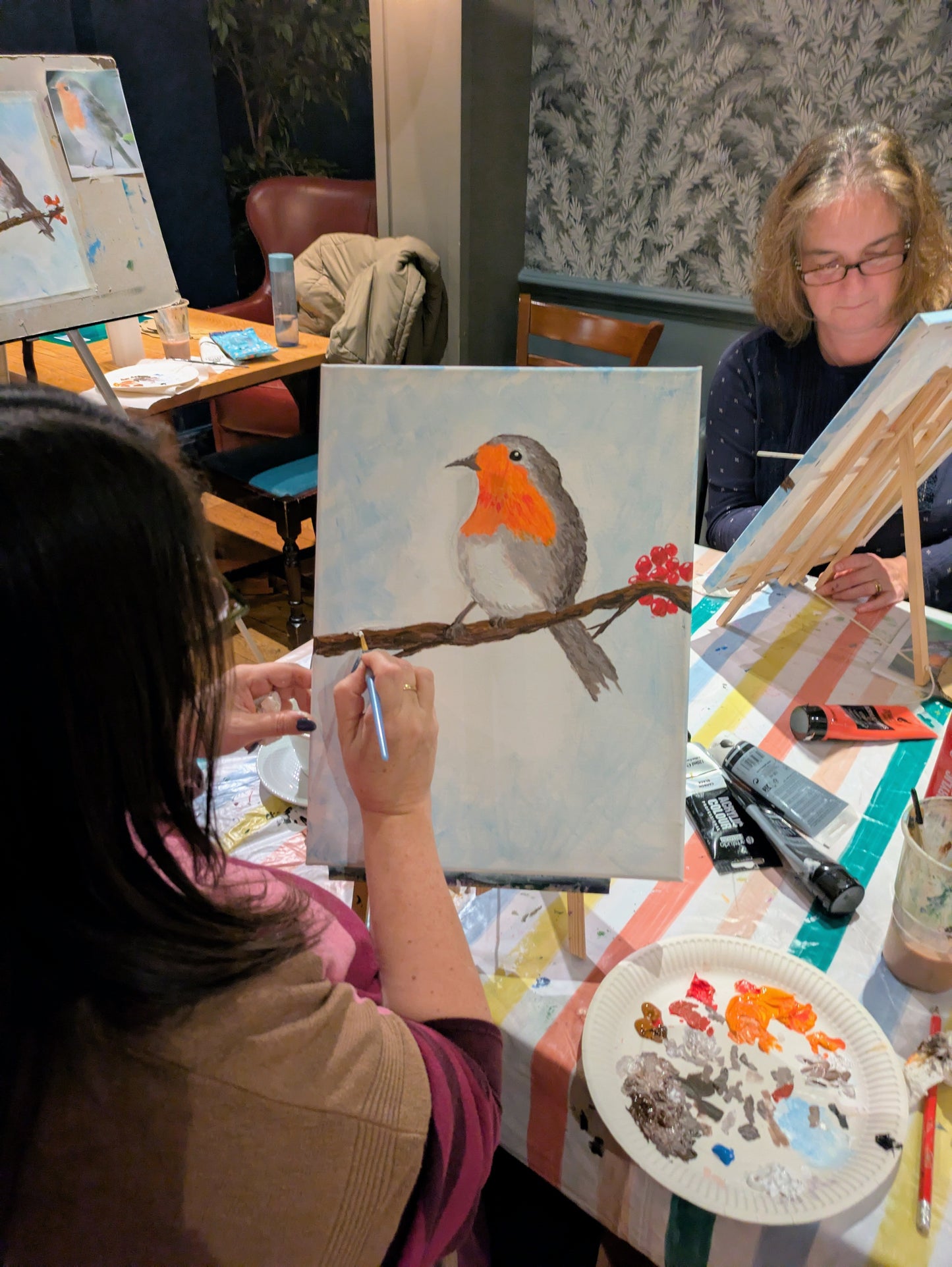 ROBIN RED BREAST - Painting Workshop at The Odyssey Spa, Knebworth, Hertfordshire - Monday 8th December 2024, 10am