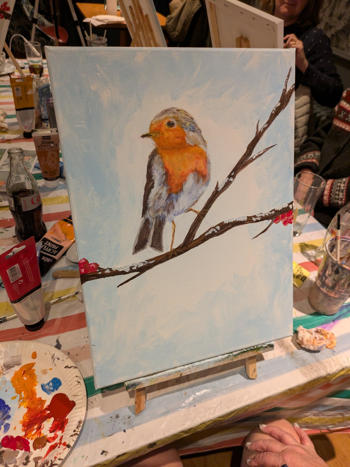 ROBIN RED BREAST - Painting Workshop at The Odyssey Spa, Knebworth, Hertfordshire - Monday 8th December 2024, 10am