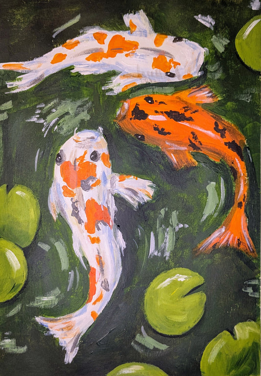 KOI CARP - Painting Workshop at The Three Hammers, St. Albans, Herts - Thursday 12th FEBRUARY 2026, 7.30pm