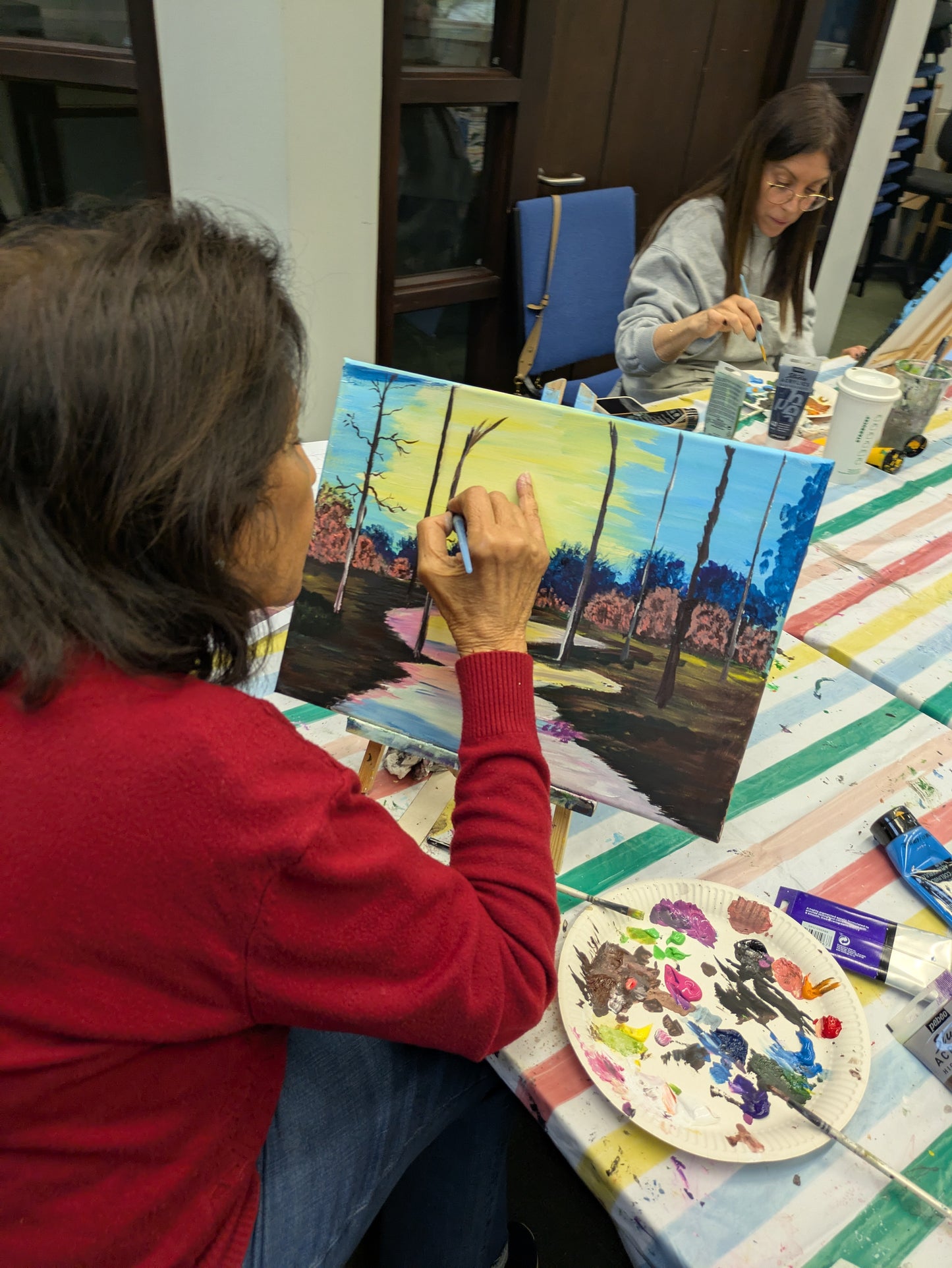Weekly Acrylic Painting Classes, Herts - TUESDAY Morning Short Course - SUMMER (June - July 25) - Datchworth Parish Church, Hertfordshire