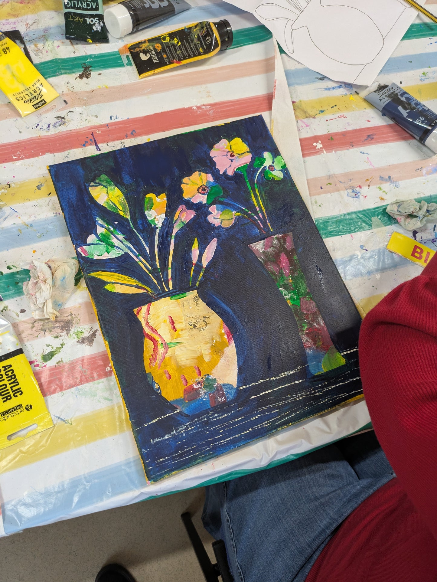 Weekly Acrylic Painting Classes, Herts - TUESDAY Morning Short Course - SUMMER (June - July 25) - Datchworth Parish Church, Hertfordshire