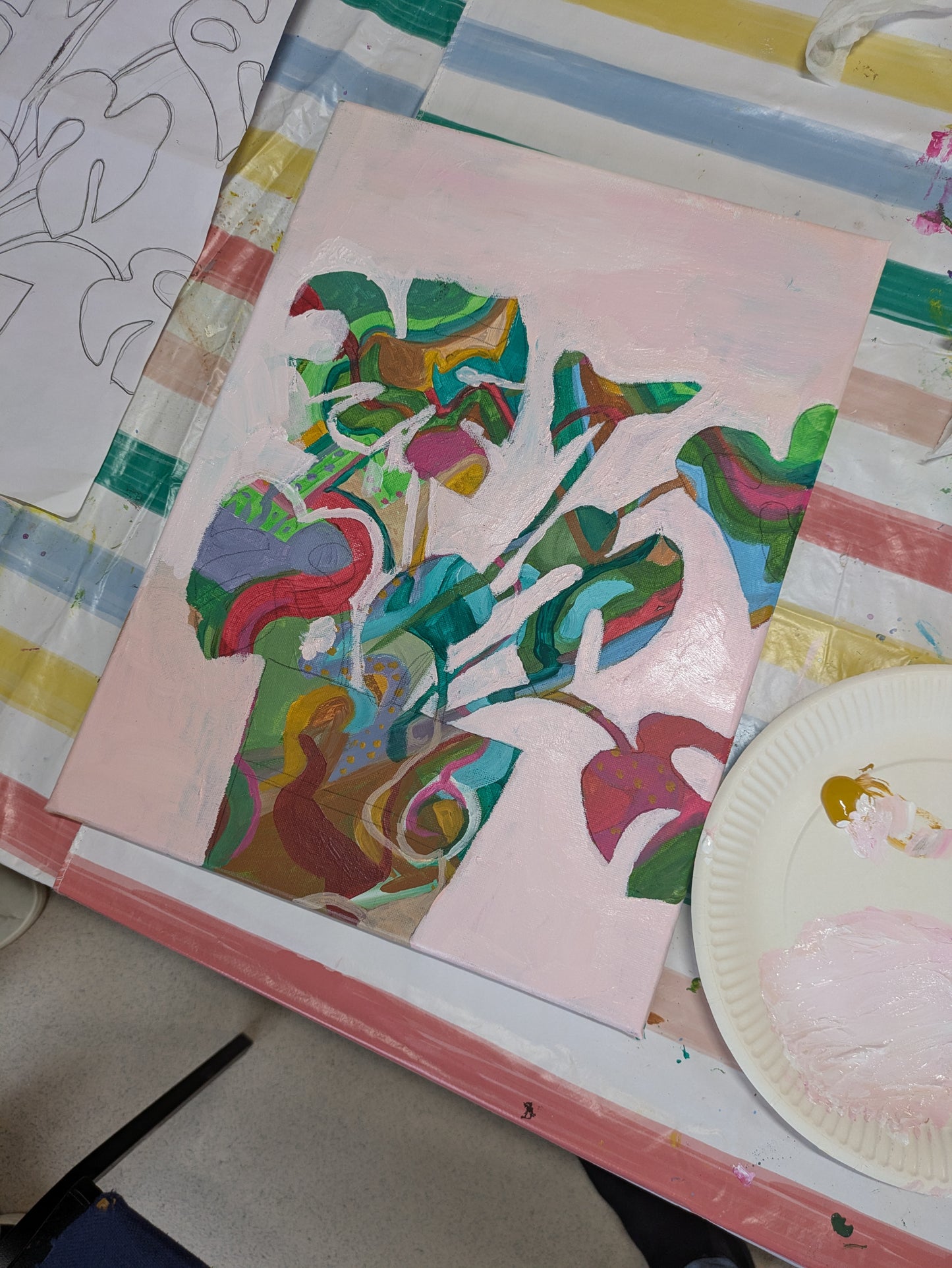 Weekly Acrylic Painting Classes, Herts - TUESDAY Morning Short Course - SUMMER (June - July 25) - Datchworth Parish Church, Hertfordshire