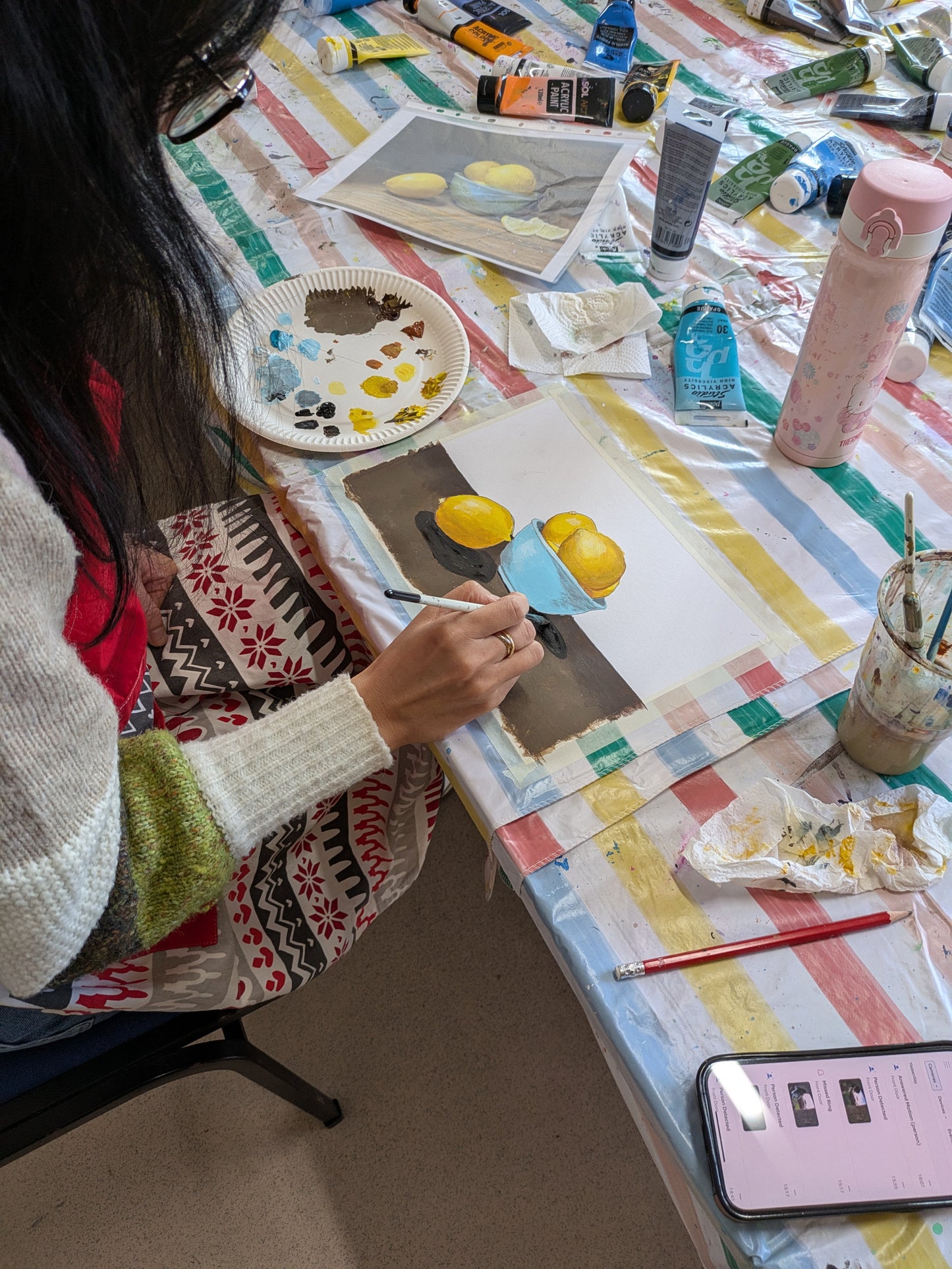 Weekly Acrylic Painting Classes, Herts - TUESDAY Morning Short Course - SUMMER (June - July 25) - Datchworth Parish Church, Hertfordshire