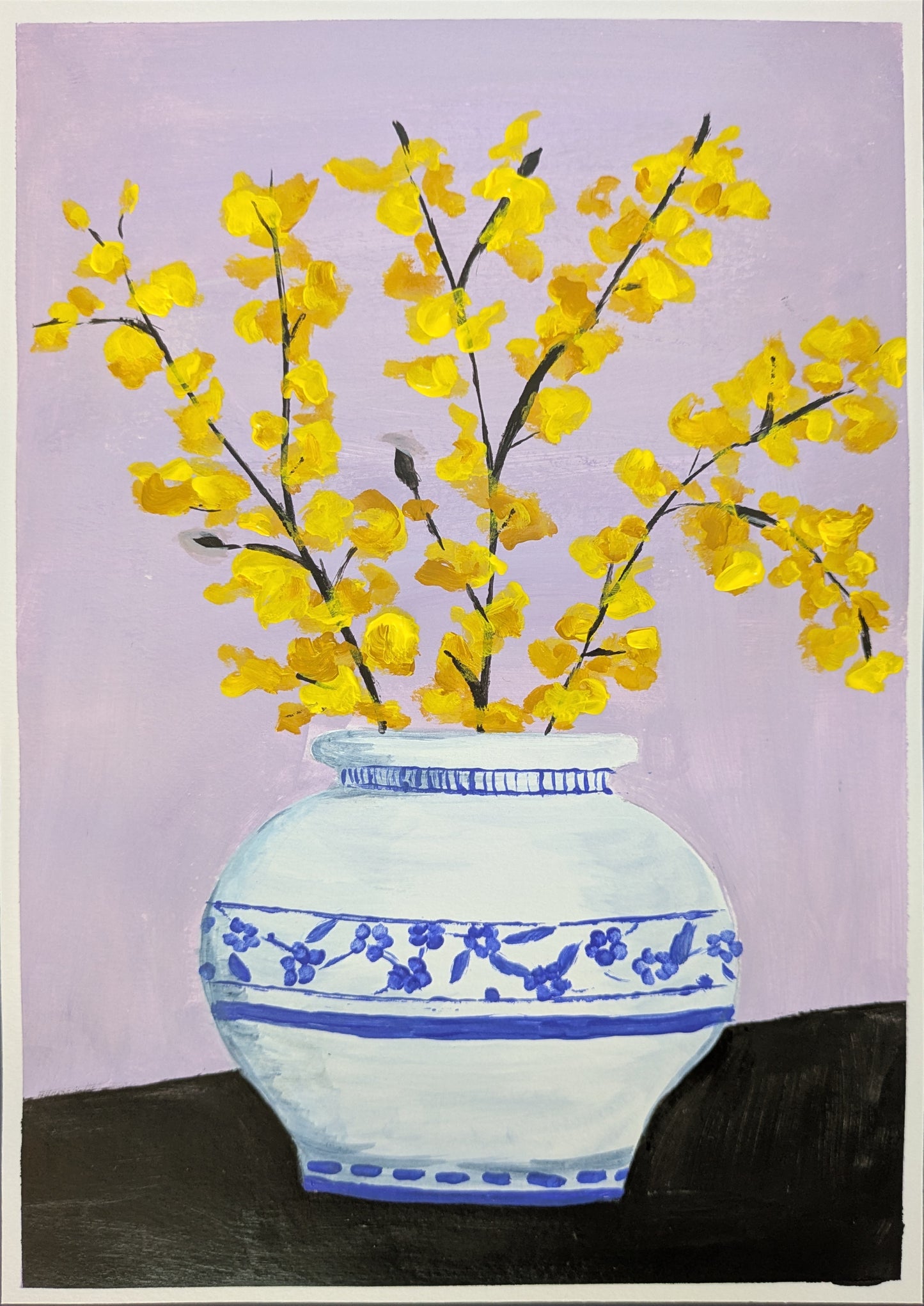 YELLOW SAKURA - Painting Workshop at The Three Hammers, Mill Hill - Wednesday 29th JULY 2026, 7.30pm
