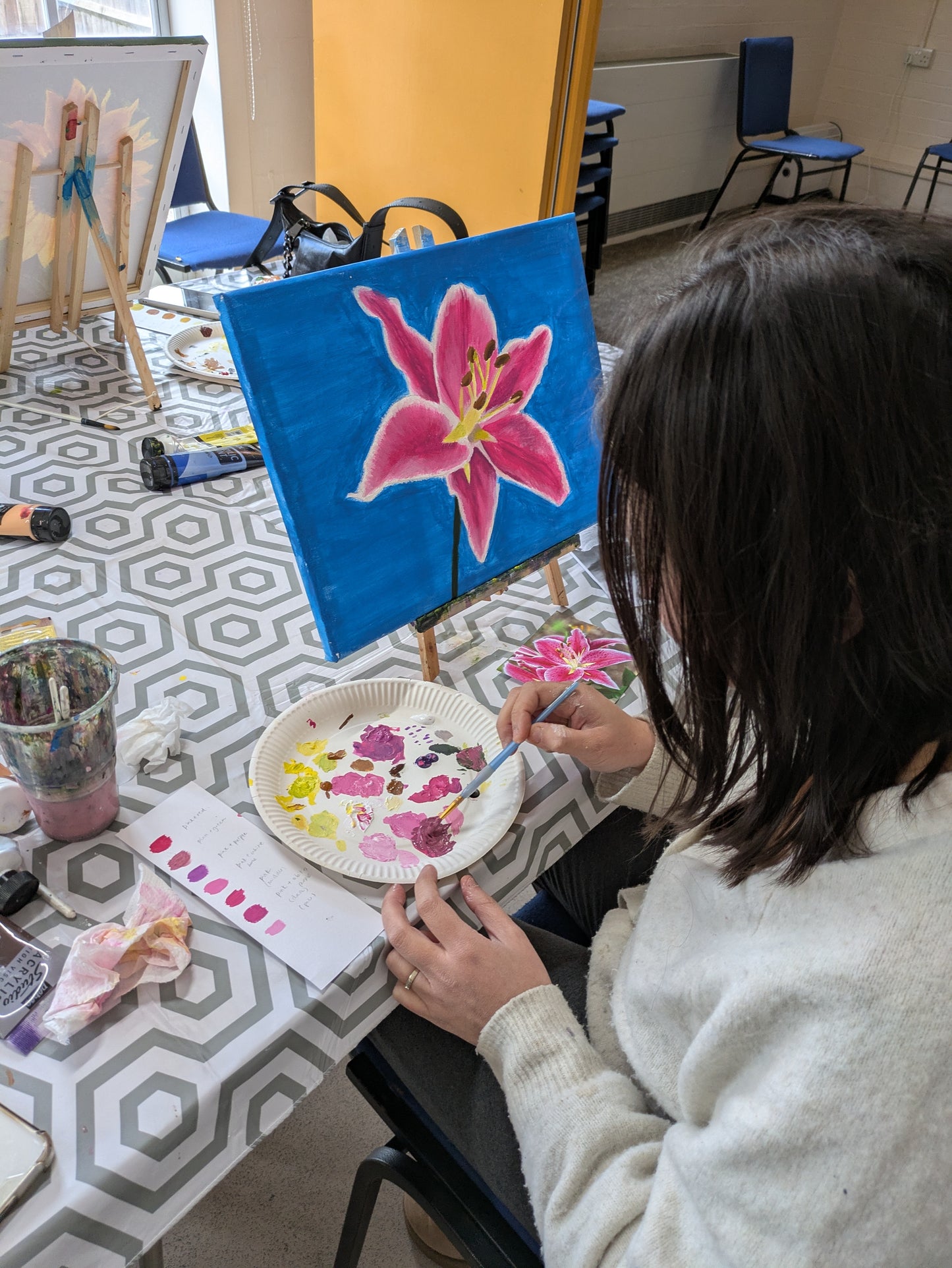 Weekly Acrylic Painting Classes, Herts - TUESDAY Morning Short Course - SUMMER (June - July 25) - Datchworth Parish Church, Hertfordshire