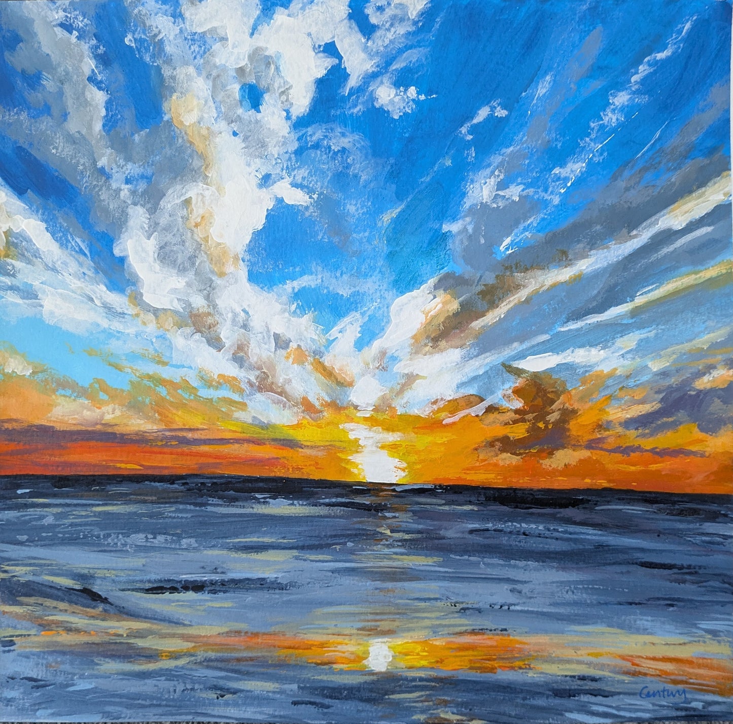 Fiery night (30x30cm)