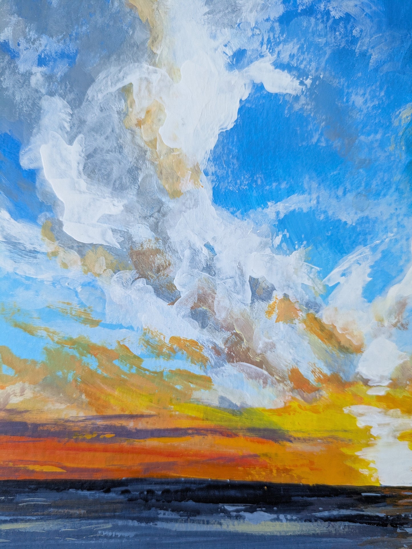 Fiery night (30x30cm)