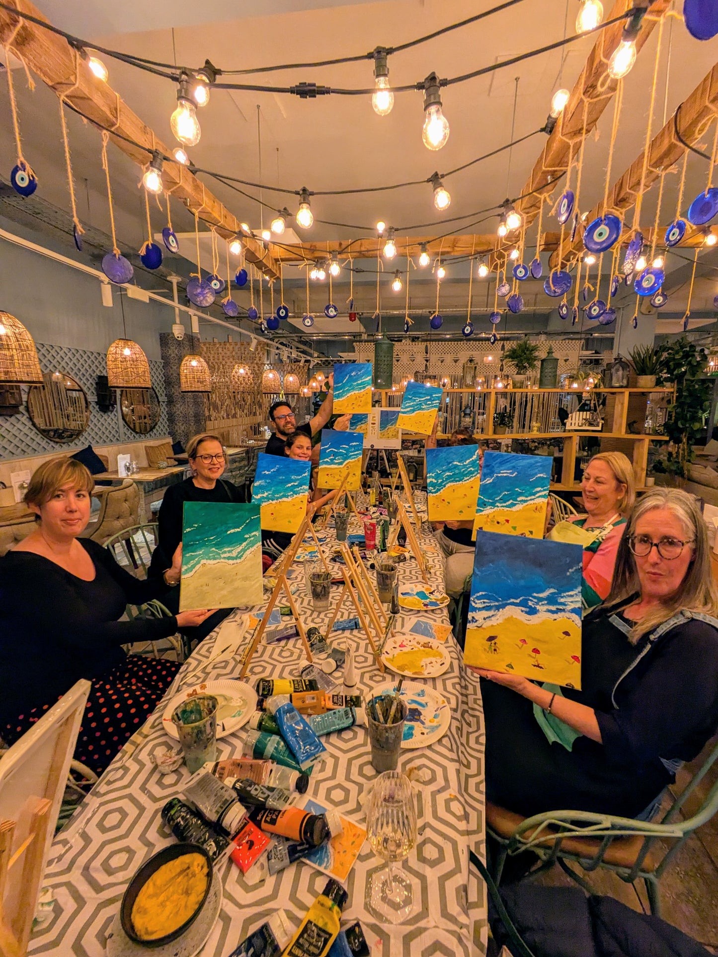 BEACH DAY - Painting Workshop at The Three Hammers Pub, Mill Hill, London - Thursday 5th FEBRUARY 2026, 7.30pm