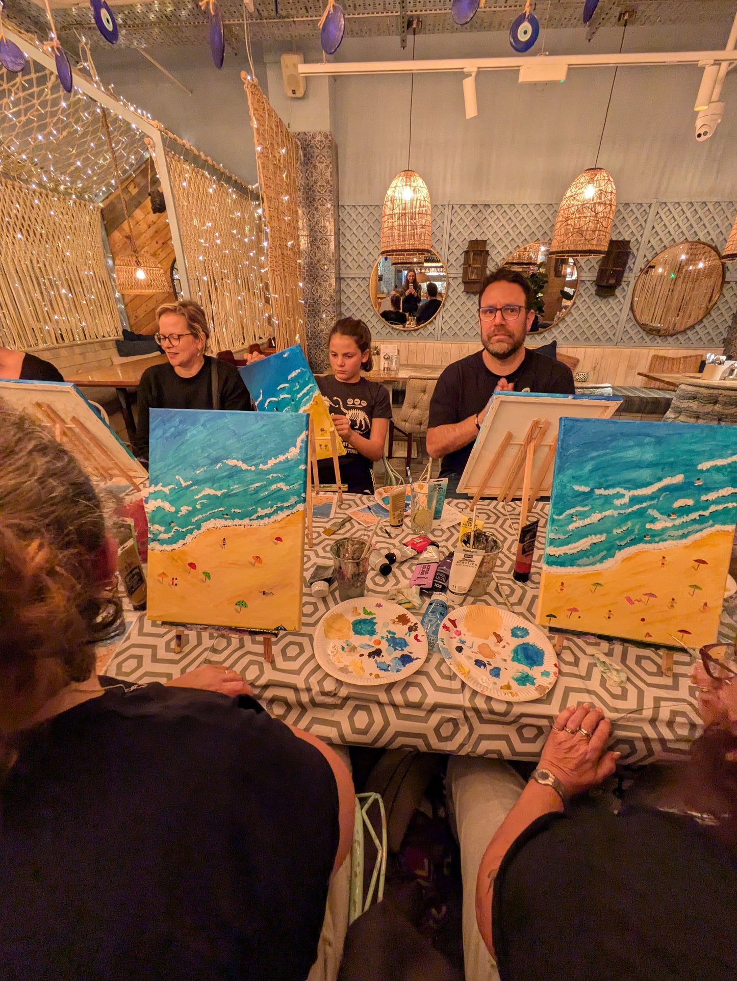 BEACH DAY - Painting Workshop at The Three Hammers Pub, Mill Hill, London - Thursday 5th FEBRUARY 2026, 7.30pm
