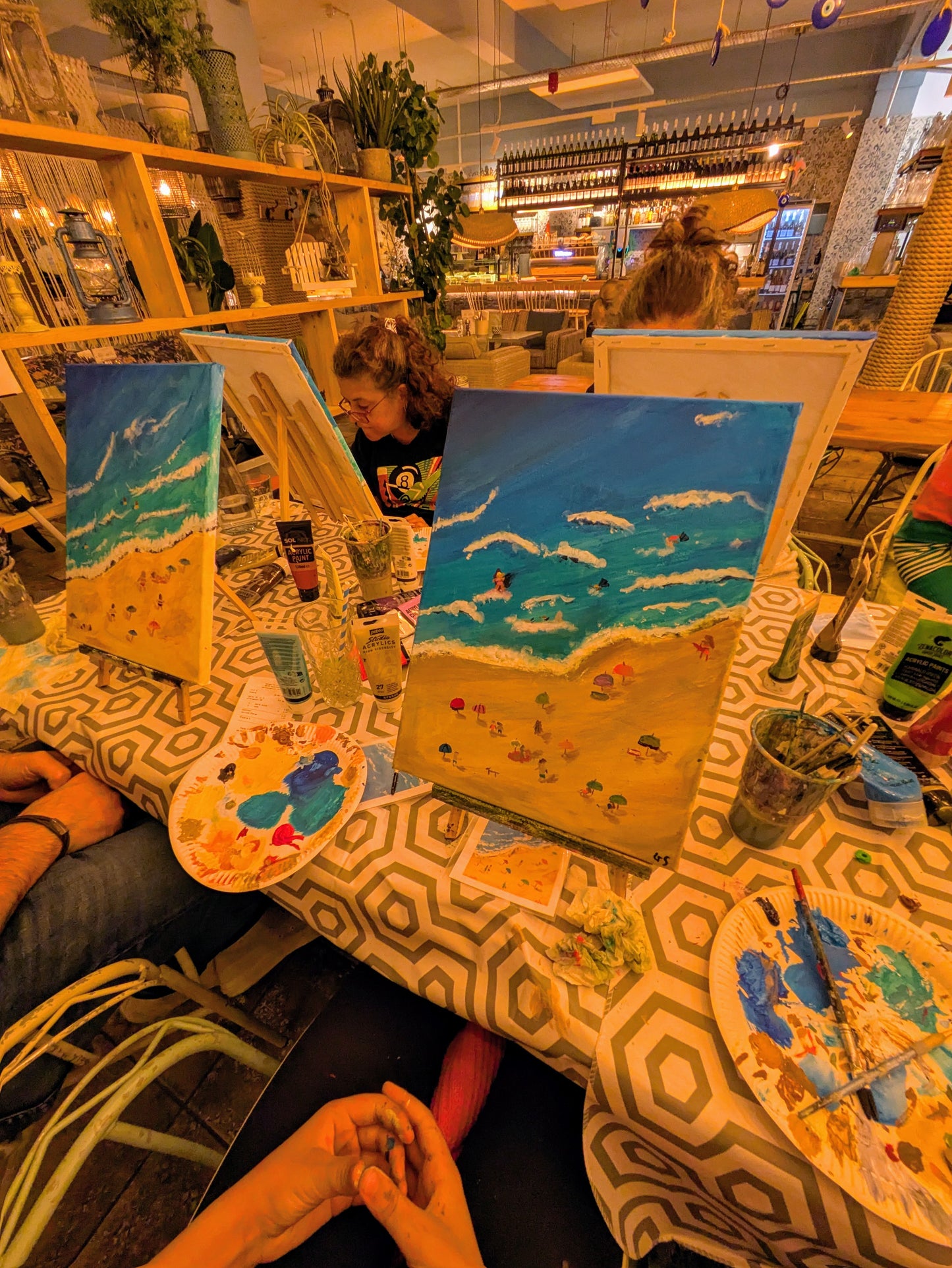 BEACH DAY - Painting Workshop at The Three Hammers Pub, Mill Hill, London - Thursday 5th FEBRUARY 2026, 7.30pm