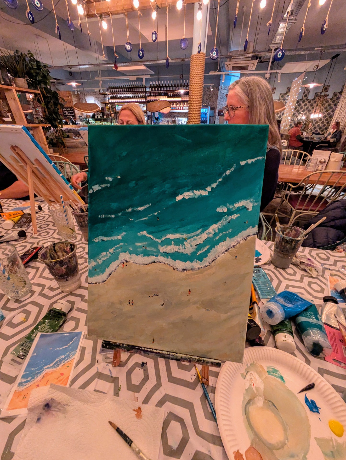 BEACH DAY - Painting Workshop at The Three Hammers Pub, Mill Hill, London - Thursday 5th FEBRUARY 2026, 7.30pm
