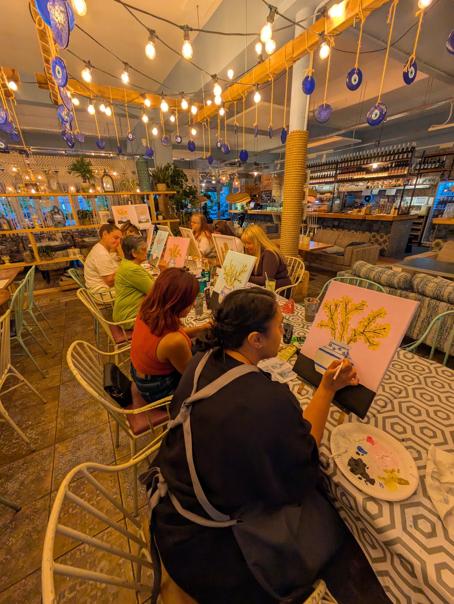 YELLOW SAKURA - Painting Workshop at Megan's Restaurant, Welwyn - Tuesday 1st OCTOBER 2025, 10am