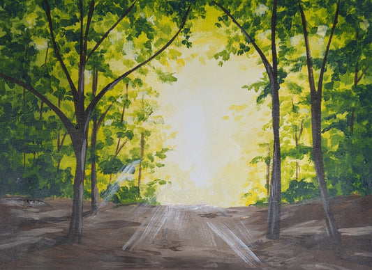 PATH TO THE LIGHT - Painting Workshop at The Glasshouse, Hitchin, Herts - Tuesday 28th JULY 2026, 7.30pm