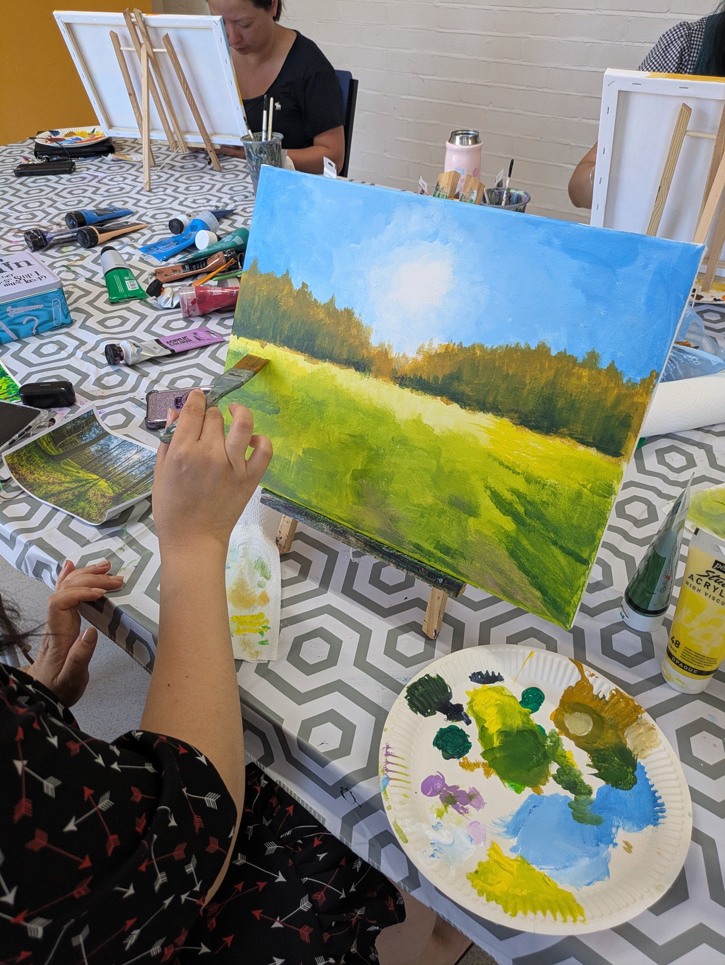 Weekly Acrylic Painting Classes, Hertfordshire - TUESDAY Morning Course - 7 week WINTER TERM #2 (Nov - Dec 25) - Datchworth Parish Church Hall, Hertfordshire